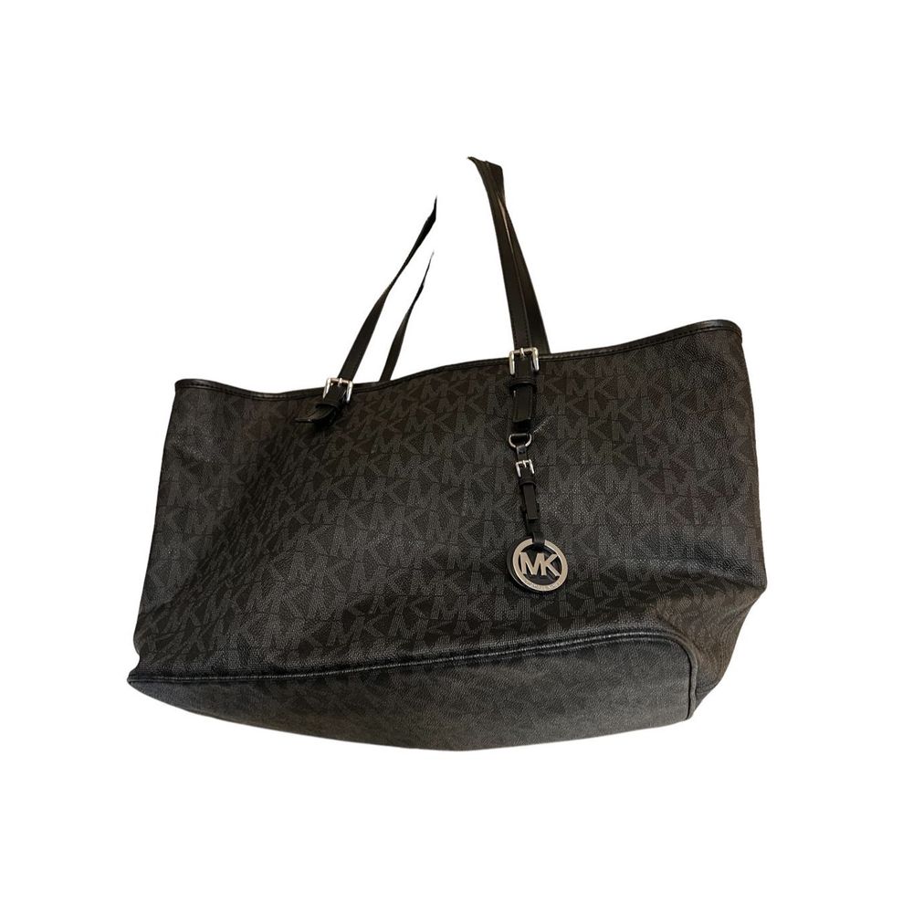 Michael Kors Monogram Black Tote Bag Purse